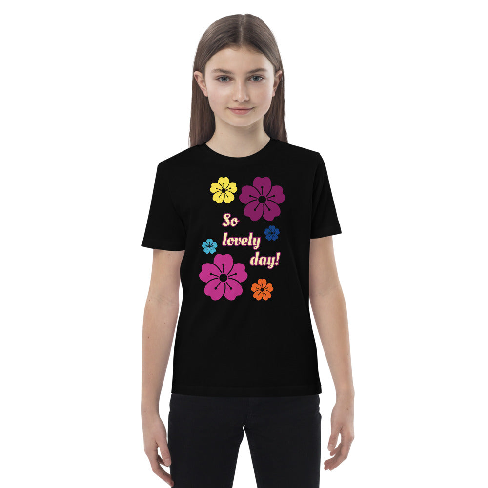 Organic cotton kids t-shirt so lovely day