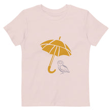 Load image into Gallery viewer, Organic cotton kids t-shirt yellow umbrella
