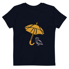 Load image into Gallery viewer, Organic cotton kids t-shirt yellow umbrella
