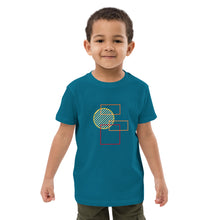 Load image into Gallery viewer, Organic cotton kids t-shirt rectangles and circle
