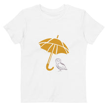 Load image into Gallery viewer, Organic cotton kids t-shirt yellow umbrella
