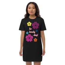 Load image into Gallery viewer, Organic cotton t-shirt dress so lovely day
