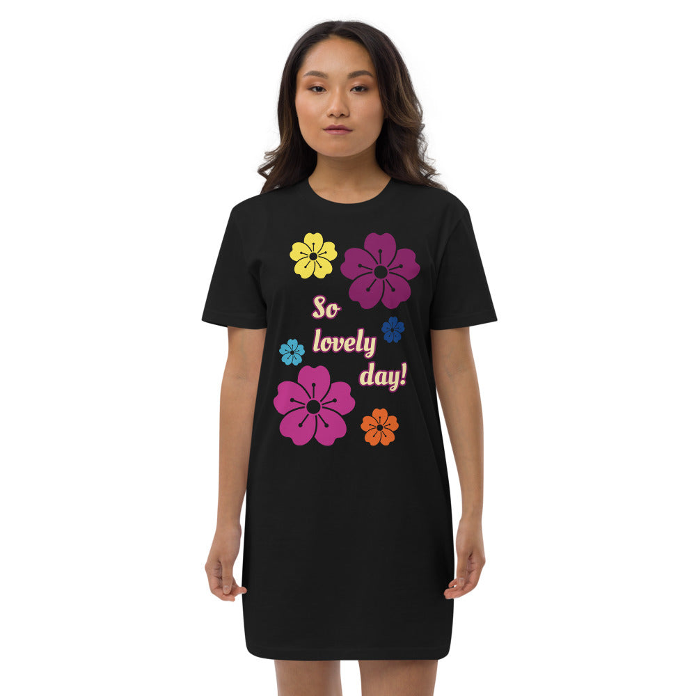 Organic cotton t-shirt dress so lovely day