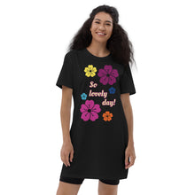 Load image into Gallery viewer, Organic cotton t-shirt dress so lovely day
