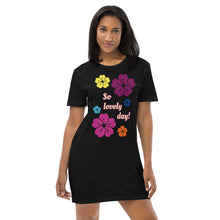 Load image into Gallery viewer, Organic cotton t-shirt dress so lovely day
