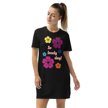 Load image into Gallery viewer, Organic cotton t-shirt dress so lovely day
