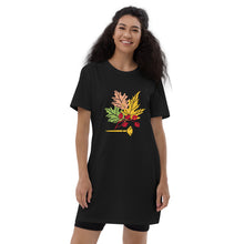 Load image into Gallery viewer, Organic cotton t-shirt dress bruh and leave
