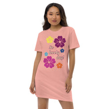 Load image into Gallery viewer, Organic cotton t-shirt dress so lovely day
