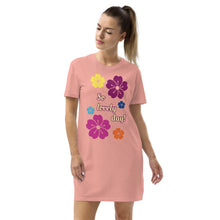 Load image into Gallery viewer, Organic cotton t-shirt dress so lovely day
