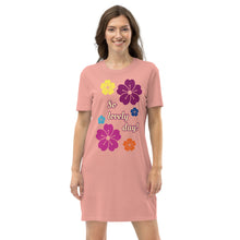 Load image into Gallery viewer, Organic cotton t-shirt dress so lovely day
