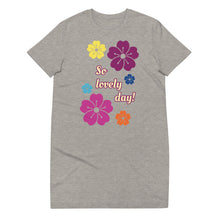 Load image into Gallery viewer, Organic cotton t-shirt dress so lovely day
