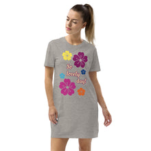 Load image into Gallery viewer, Organic cotton t-shirt dress so lovely day
