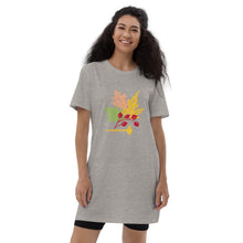 Load image into Gallery viewer, Organic cotton t-shirt dress bruh and leave
