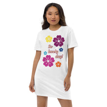 Load image into Gallery viewer, Organic cotton t-shirt dress so lovely day
