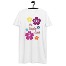 Load image into Gallery viewer, Organic cotton t-shirt dress so lovely day
