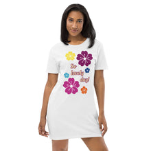 Load image into Gallery viewer, Organic cotton t-shirt dress so lovely day
