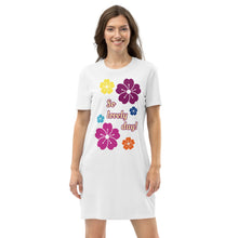 Load image into Gallery viewer, Organic cotton t-shirt dress so lovely day
