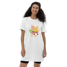 Load image into Gallery viewer, Organic cotton t-shirt dress bruh and leave
