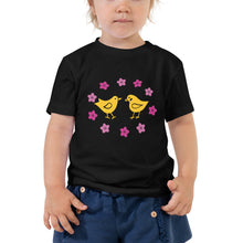 Load image into Gallery viewer, Toddler Short Sleeve Tee chikens and flowers
