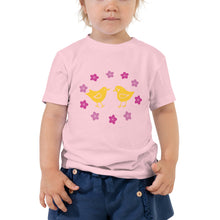 Load image into Gallery viewer, Toddler Short Sleeve Tee chikens and flowers
