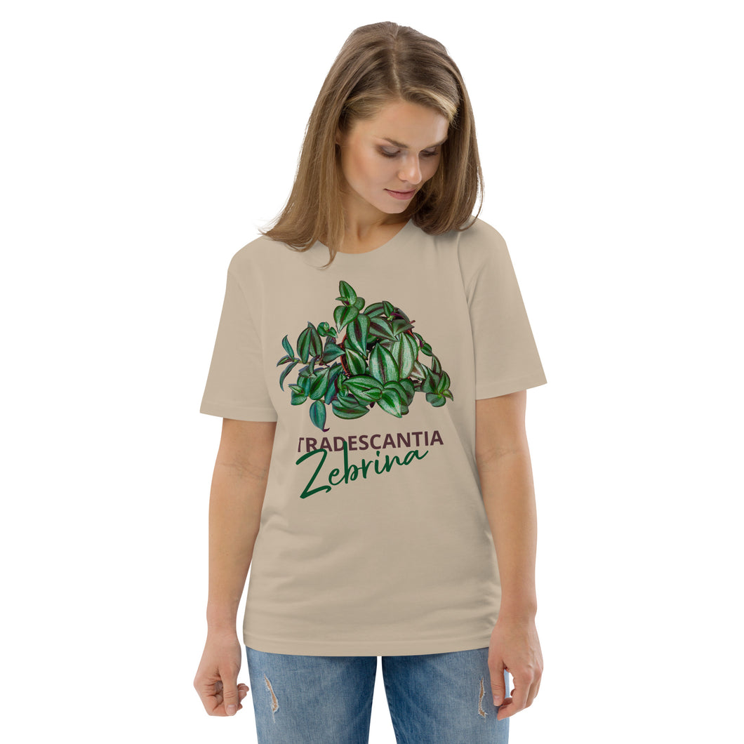 Unisex organic cotton t-shirt Tradescantia Zebrina 1.2 named