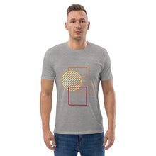 Load image into Gallery viewer, Men organic cotton t-shirt rectangles and circle
