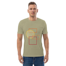 Load image into Gallery viewer, Men organic cotton t-shirt rectangles and circle
