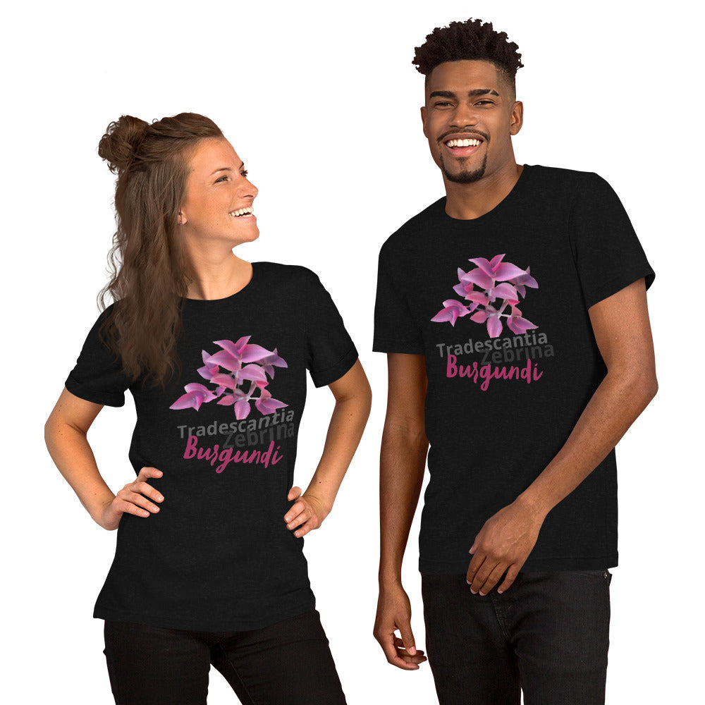 Unisex t-shirt Tradescantia Zebrina Burdundi 1