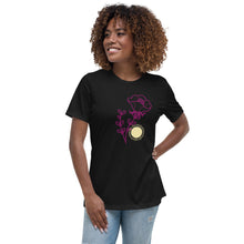 Load image into Gallery viewer, Women&#39;s Relaxed T-Shirt sunset and flower
