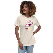 Load image into Gallery viewer, Women&#39;s Relaxed T-Shirt sunset and flower
