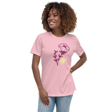 Load image into Gallery viewer, Women&#39;s Relaxed T-Shirt sunset and flower
