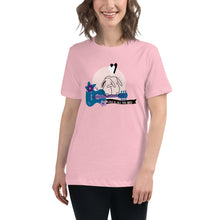 Load image into Gallery viewer, Women&#39;s Relaxed T-Shirt Love, Guitar and Rabbits
