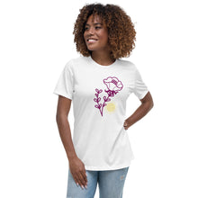 Load image into Gallery viewer, Women&#39;s Relaxed T-Shirt sunset and flower
