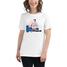 Load image into Gallery viewer, Women&#39;s Relaxed T-Shirt Love, Guitar and Rabbits
